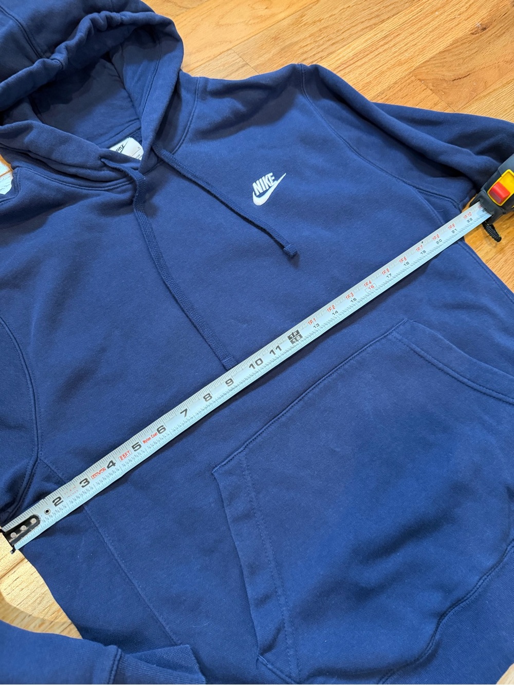 Nike Navy Hooded Pullover Sweatshirt - Picture 3 of 4